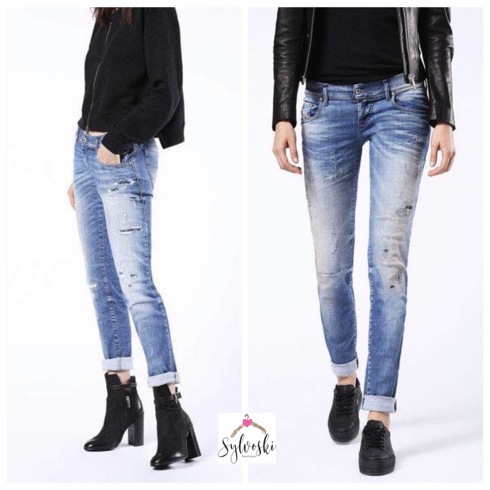 🔥 Diesel GRUPEE Light Blue Skinny Jeans Women - Picture 3 of 8